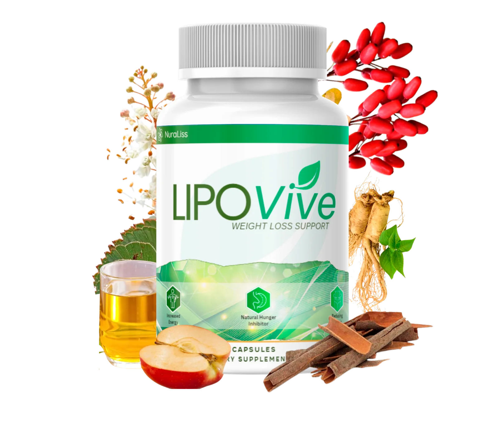 Lipovive Natural Supplement Bottle